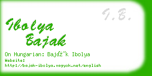 ibolya bajak business card